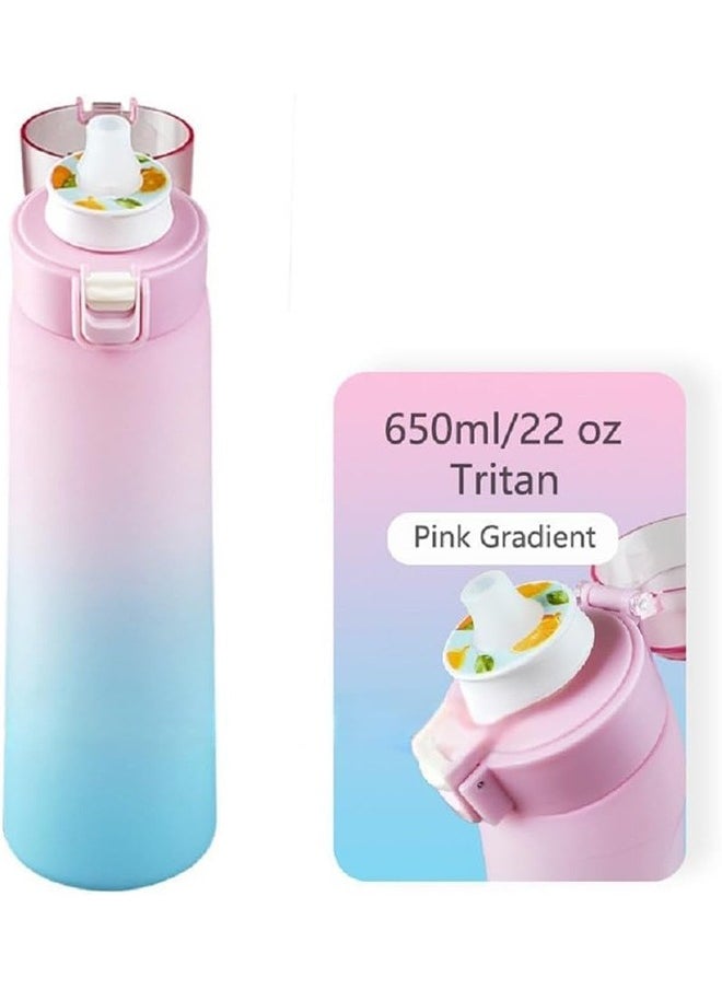 Generic - Air Water Up Bottle, 650ML Scent Water Bottle with Air Water Flavour Pod,Leak Proof Sports Water Cup with Straw, Suitable for Outdoor Sports - Image 1