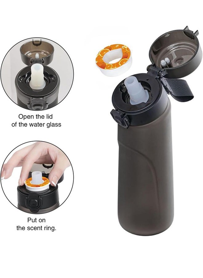 Generic - Air Water Up Bottle, 650ML Scent Water Bottle with Air Water Flavour Pod,Leak Proof Sports Water Cup with Straw, Suitable for Outdoor Sports - Image 1