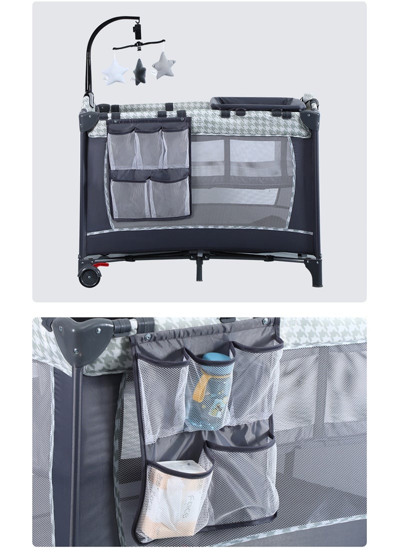 MaBaby Portable Baby Nursery Center Baby Playard, Foldable Baby Crib with Changing Table  - Image 3