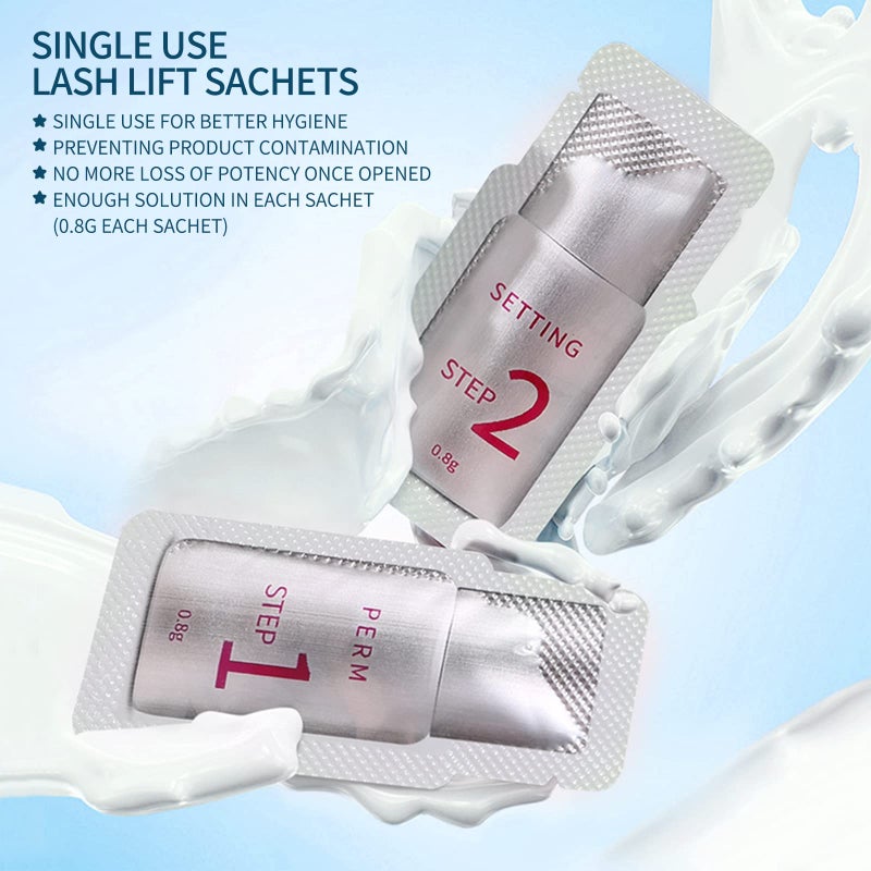 ICONSIGN Fast Perm Lash Lift Kit Eyelash Perm Kit Perm&Setting Lotion (Quantity: 2Ã—5 Packs) - Image 4