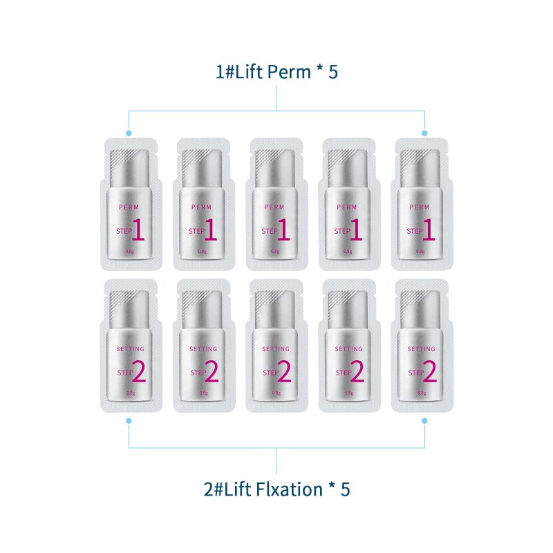 ICONSIGN Fast Perm Lash Lift Kit Eyelash Perm Kit Perm&Setting Lotion (Quantity: 2Ã—5 Packs) - Image 2