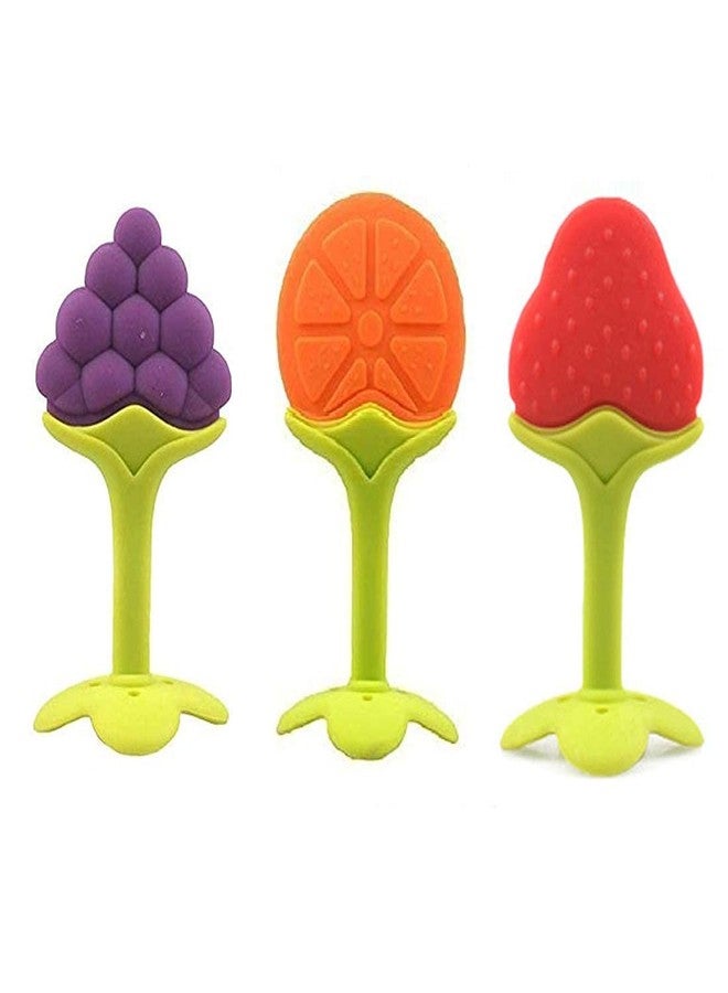 The Moms Co The Moms Care Silicone BPA Free Teether for 3+ Months and 6 to 12 Months Baby Natural Organic Teethers for Newborn Infant, Babies Pack of 2 (Multicolor) with Case - Image 4