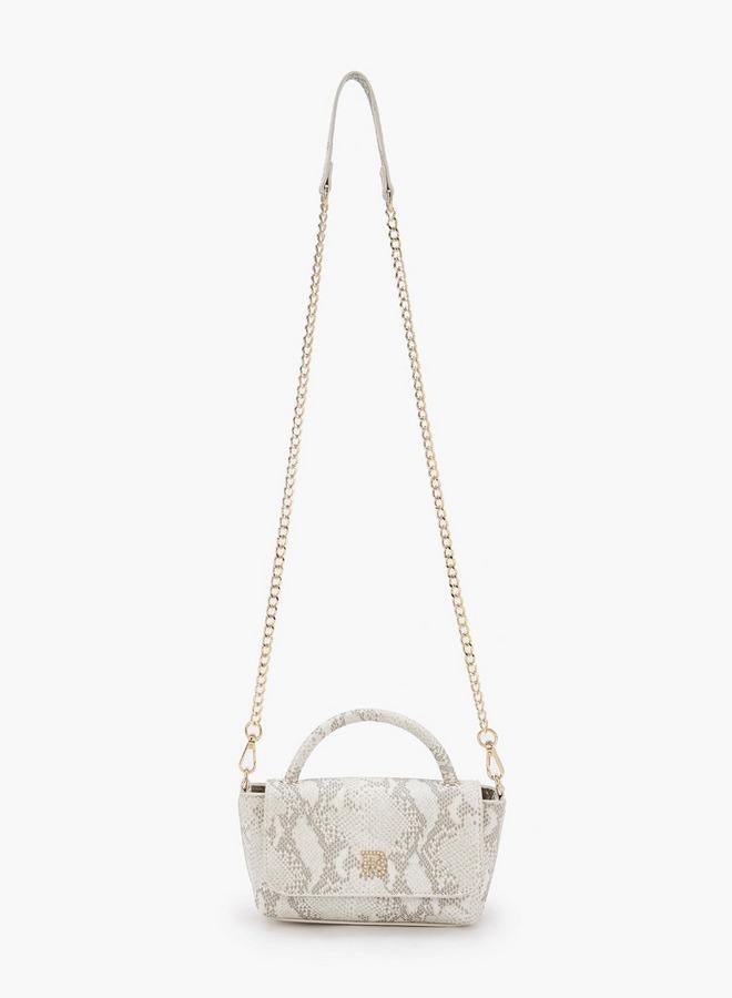 Flora Bella By Shoexpress FLORA BELLA SNAKE PU BAG WITH DETACHABLE SHOULDER STRAP Ramadan Collection - Image 2