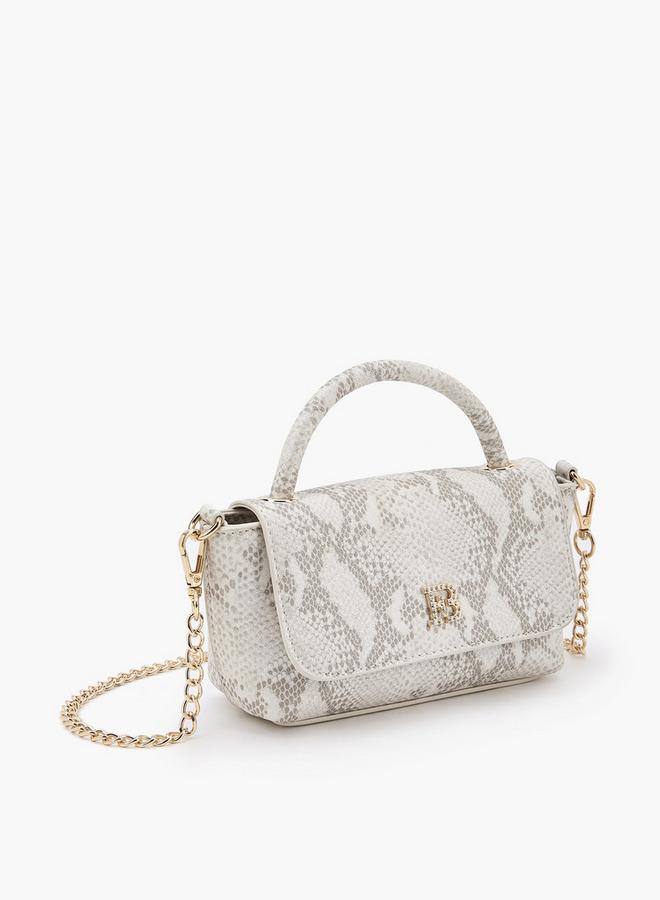 Flora Bella By Shoexpress FLORA BELLA SNAKE PU BAG WITH DETACHABLE SHOULDER STRAP Ramadan Collection - Image 3