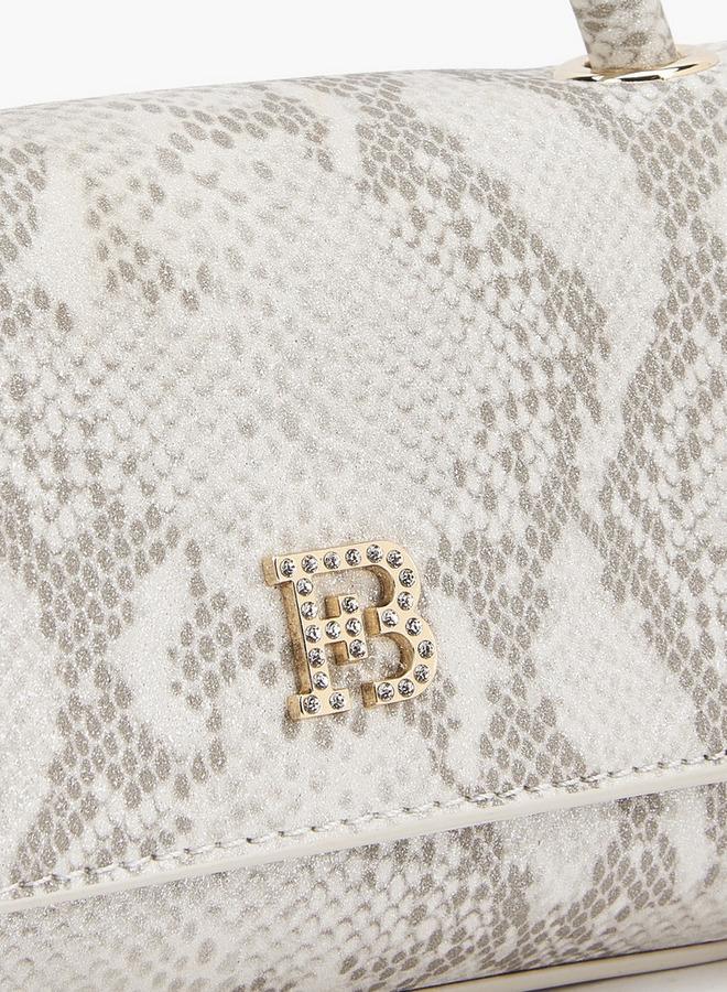 Flora Bella By Shoexpress FLORA BELLA SNAKE PU BAG WITH DETACHABLE SHOULDER STRAP Ramadan Collection - Image 4