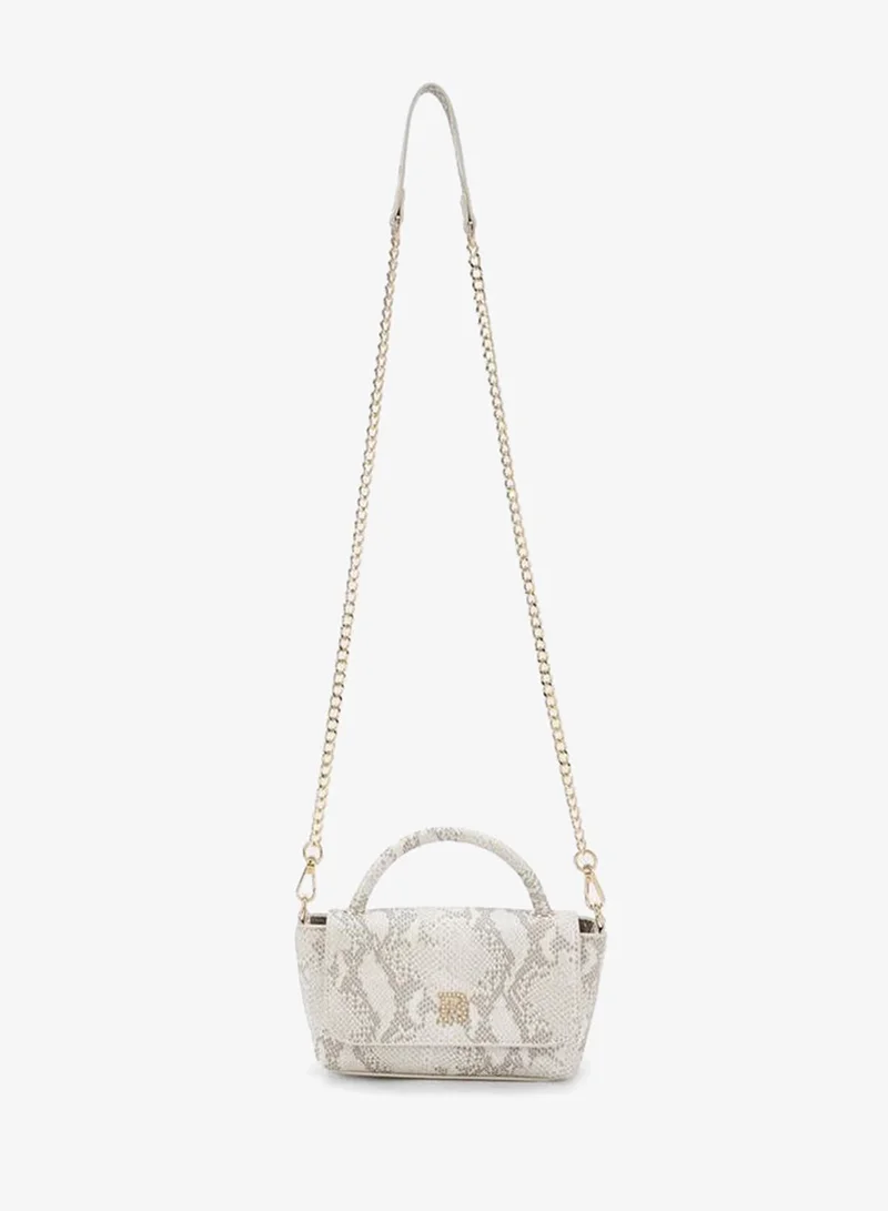 Flora Bella By Shoexpress GREY SNAKE PU BAG WITH DETACHABLE SHOULDER STRAP for Women | Best Price UAE