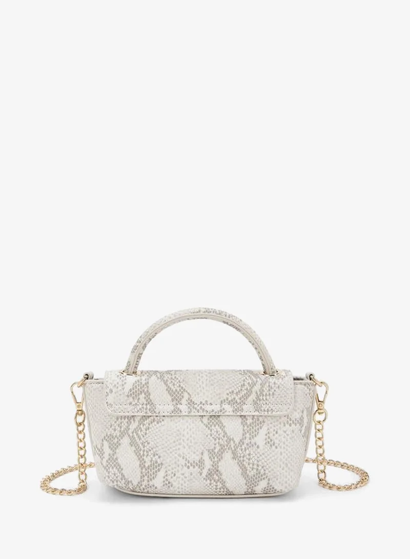 Flora Bella By Shoexpress GREY SNAKE PU BAG WITH DETACHABLE SHOULDER STRAP for Women | Best Price UAE