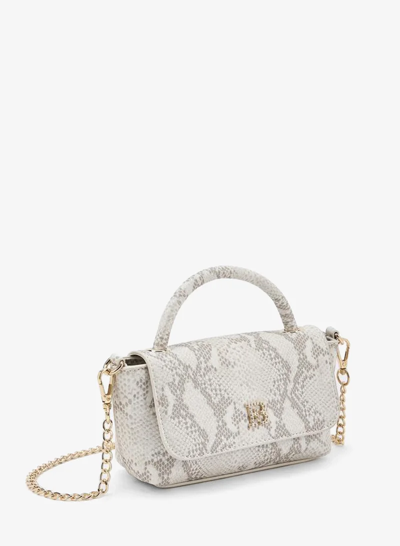 Flora Bella By Shoexpress GREY SNAKE PU BAG WITH DETACHABLE SHOULDER STRAP for Women | Best Price UAE