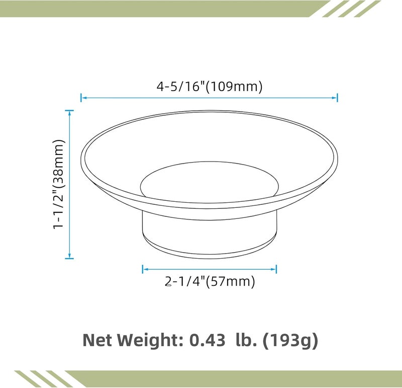 Aomasi Soap Dish Round, Frosted Glass Replacement Spare Soap Holder for Bathroom Vanities Countertops Kitchen Sink - Image 2