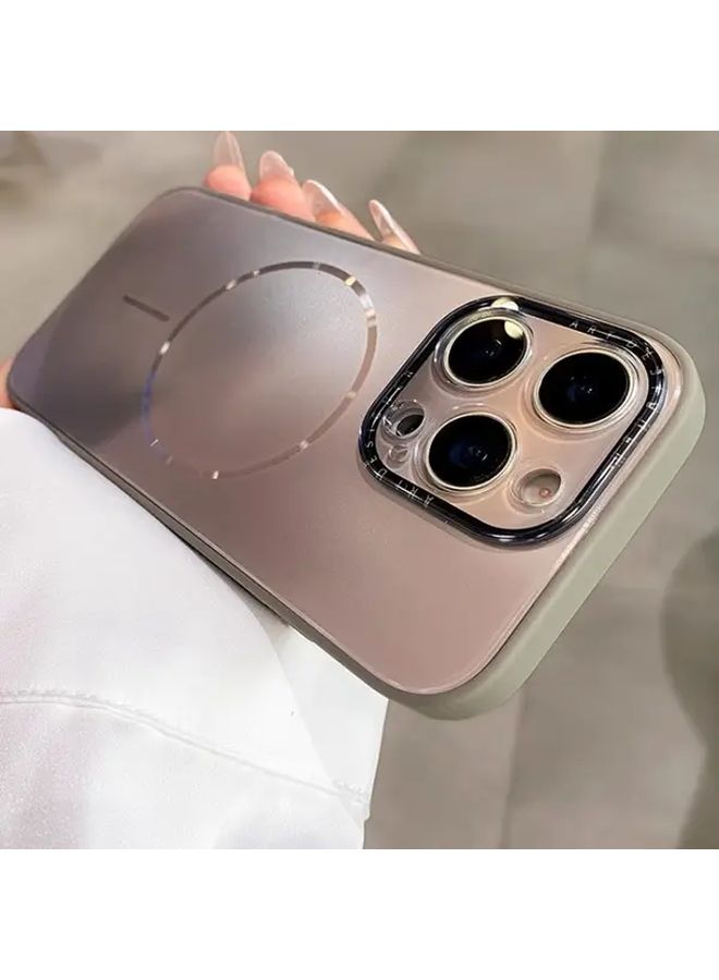 Gradient Purple Marble Pattern Magnetic Shockproof Case Compatible With iPhone 15 Pro Women Fashion Design - Image 1