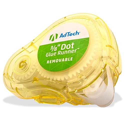 AdTech Removable Adhesive Dots Glue Runner, Clear .375" - 3 Pack - Image 3