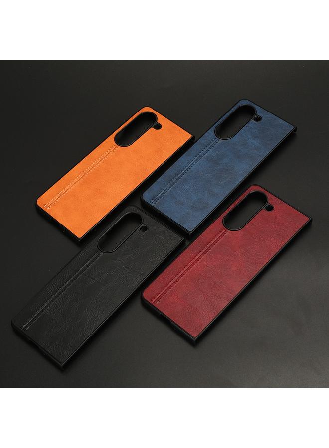 إيروريكس جراب لهاتف Samsung Galaxy Z Fold5 بغطاء خلفي بخياطة بنمط بقرة - Image 3