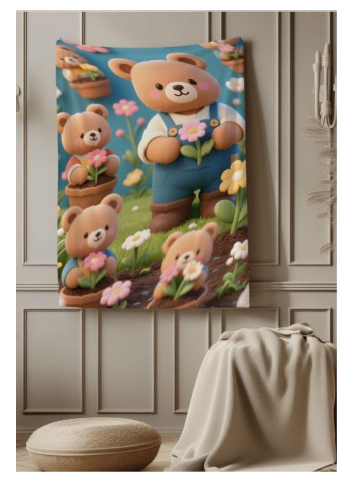 general Children's or student cartoon flannel thin blanket (warm and comfortable, suitable for sleep, games) 100cm*150cm - Image 3