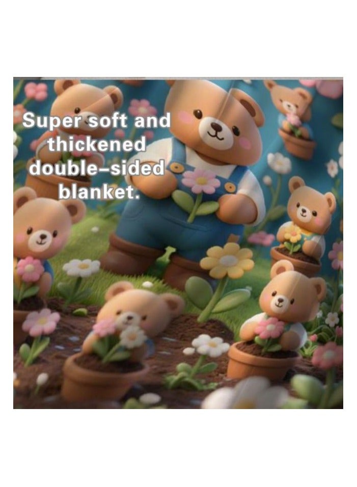 general Children's or student cartoon flannel thin blanket (warm and comfortable, suitable for sleep, games) 100cm*150cm - Image 5