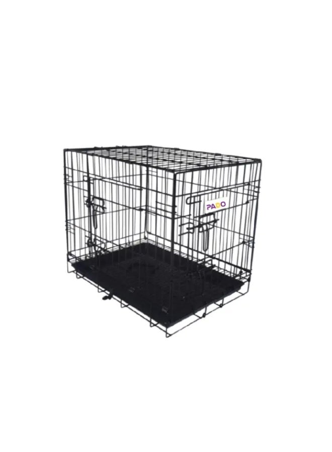 Pado Double Door Dog Crate with Mesh Floor, 77x49x56.5cm