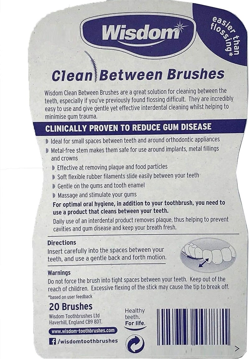 WISDOM فرشاة وايزدم الكبيرة لتنظيف المسافات بين الأسنان باللون الأرجواني - Image 2