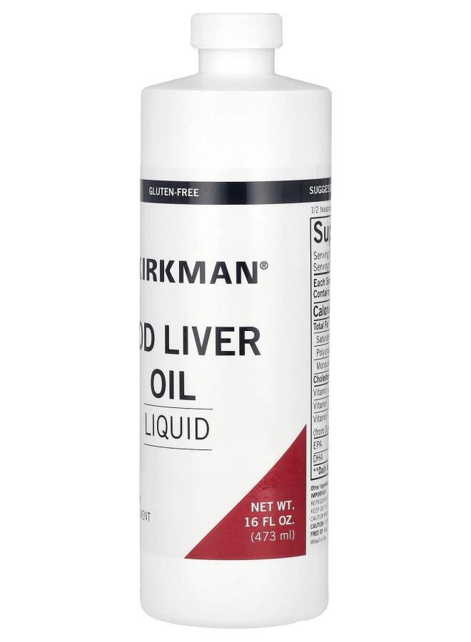 Kirkman Labs Cod Liver Oil Liquid 16 fl oz (473 ml) - Image 2
