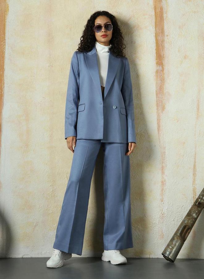 HIGH STAR Plain High Rise Wide Leg Trousers - Image 1