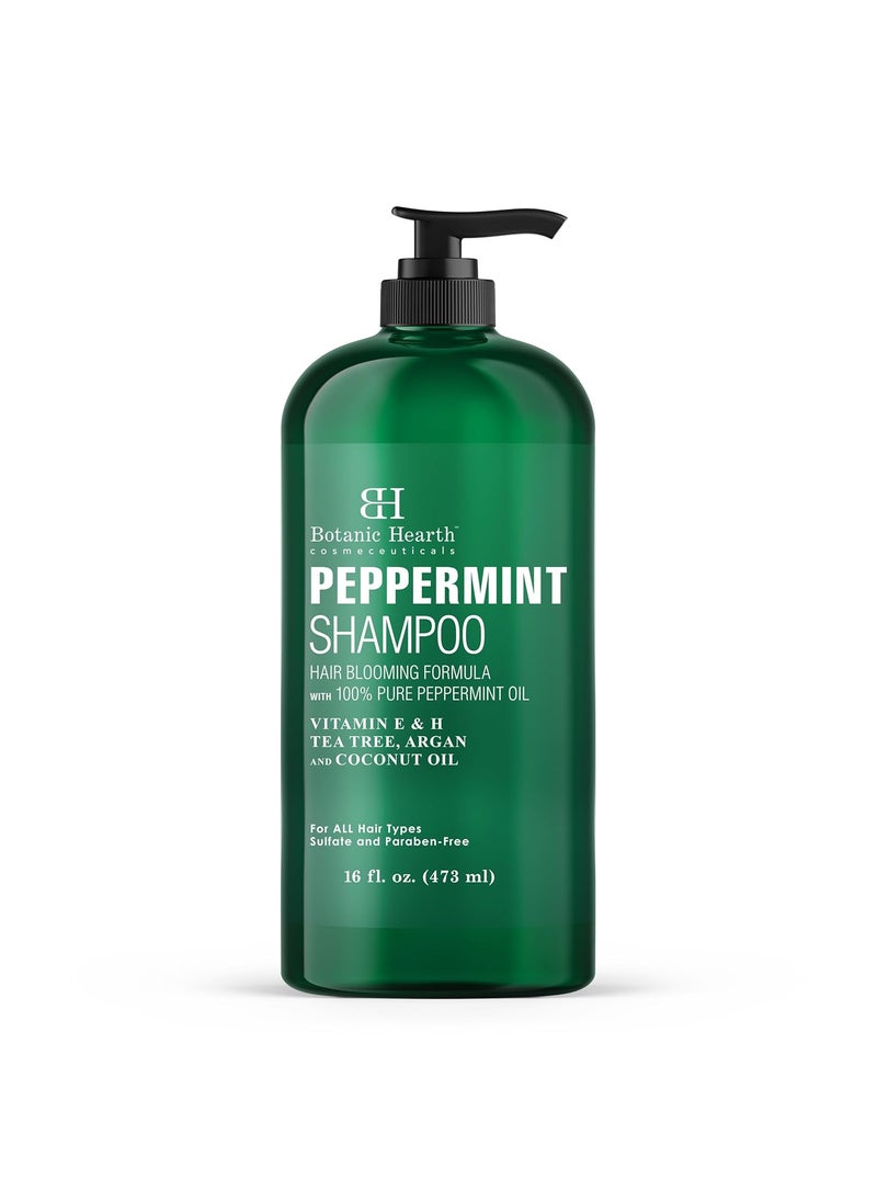 Botanic Hearth Botanic Hearth Peppermint Oil Shampoo - Hair Blooming Formula with Keratin for Thinning Hair - Fights Hair Loss, Promotes Hair Growth - Sulfate Free for Men and Women - 16 fl oz 