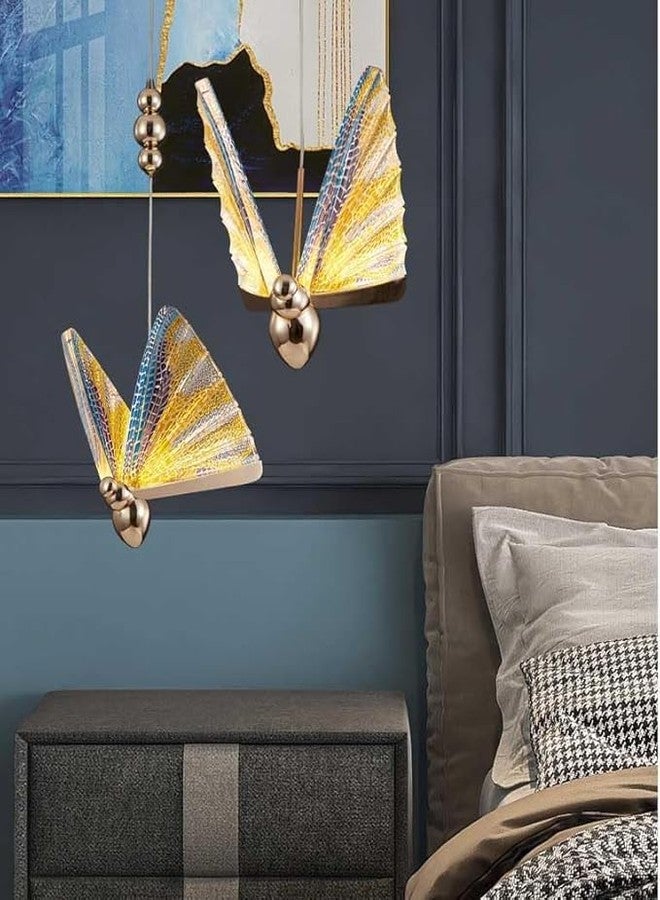 kinis Led Paradise Butterfly LED Pendant Lamp for Dinning Table/Bedroom/Living Room Hanging Lamp for Drying Room Ceiling Lamp Hanging Pendant Light for Home/Cafe/Restaurant/Bar, Pack of 2 - Image 1