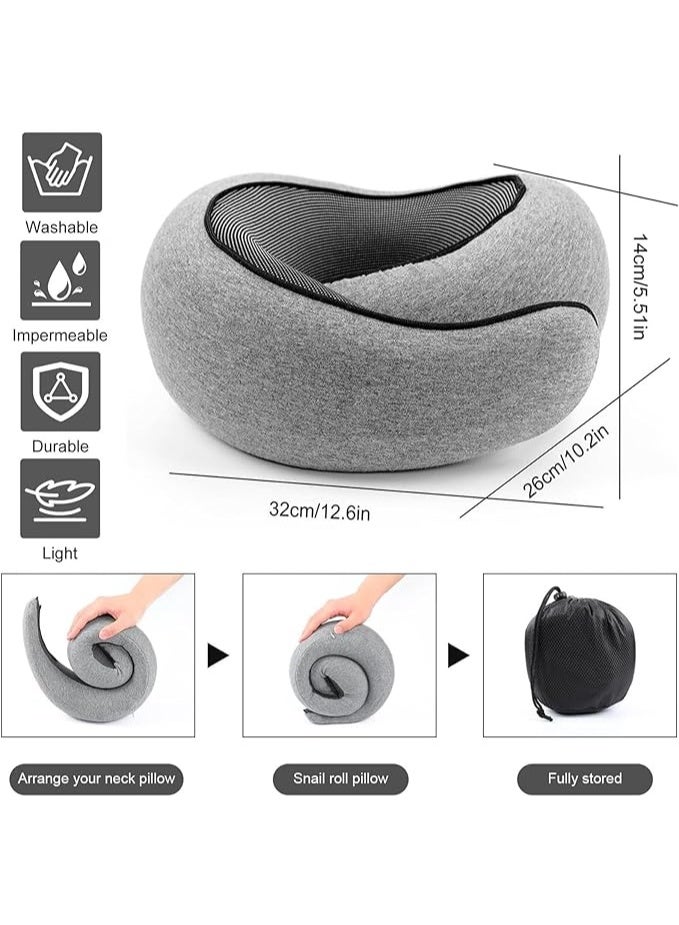 MIXSNOW New Flyhugz Neck Pillow, Wander Plus Travel Neck Pillow, Aircraft Memory Foam Travel Neck Pillow(Dark Gray) - Image 5