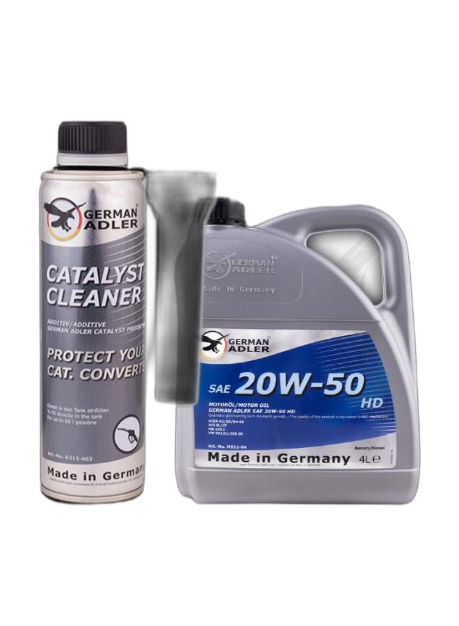 German Adler CATALYST SYSTEM CLEANER & German Adler SAE 20W-50 HD 4 LitersBundle - Image 1