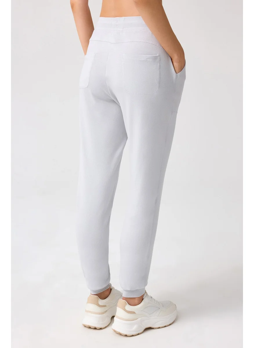 Los Ojos x Melodi Gray Thin Soft Textured Jogger Sweatpants Soho