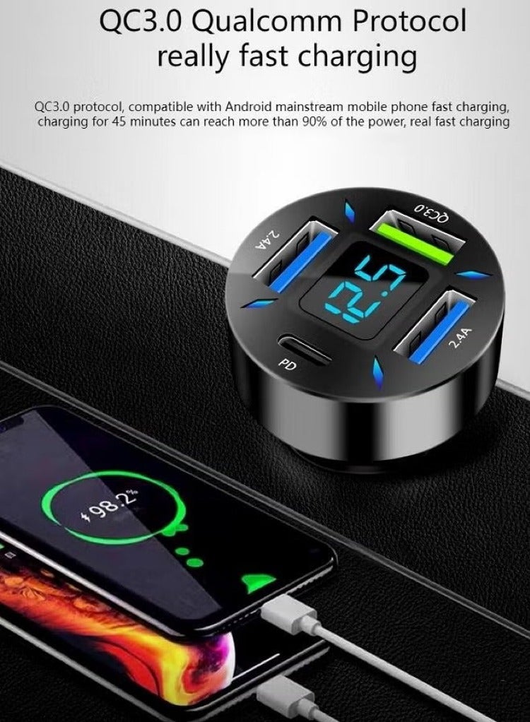 4 In 1 USB Car Charger QC3.0 PD20W - Image 2