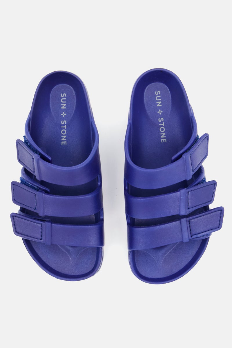 Sun Stone Kids Boy Slip On Slipper, Navy - Image 4