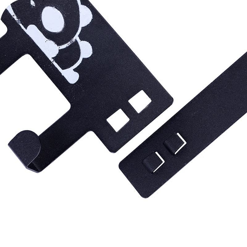 Slyford Carbon Steel 2 Pc Heavy Duty Over Door Hanger for Cloths, Towel Hanger, Removable Door Hook, Coat, Scarf, Cloths Hanger (Black) (Pack of 2) - Image 3