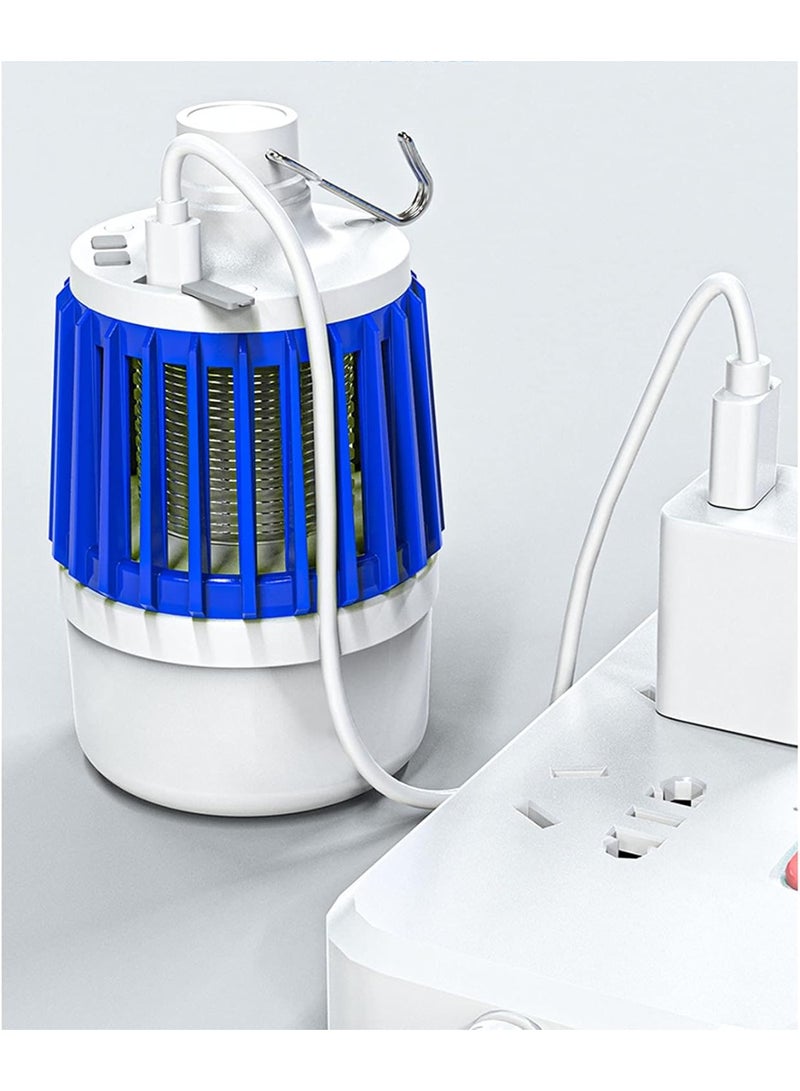جهاز 2 في 1 لقتل البعوض والحشرات + مصباح LED قابل لإعادة الشحن عبر منفذ USB  (للاستخدام الداخلي والخارجي) - Image 2
