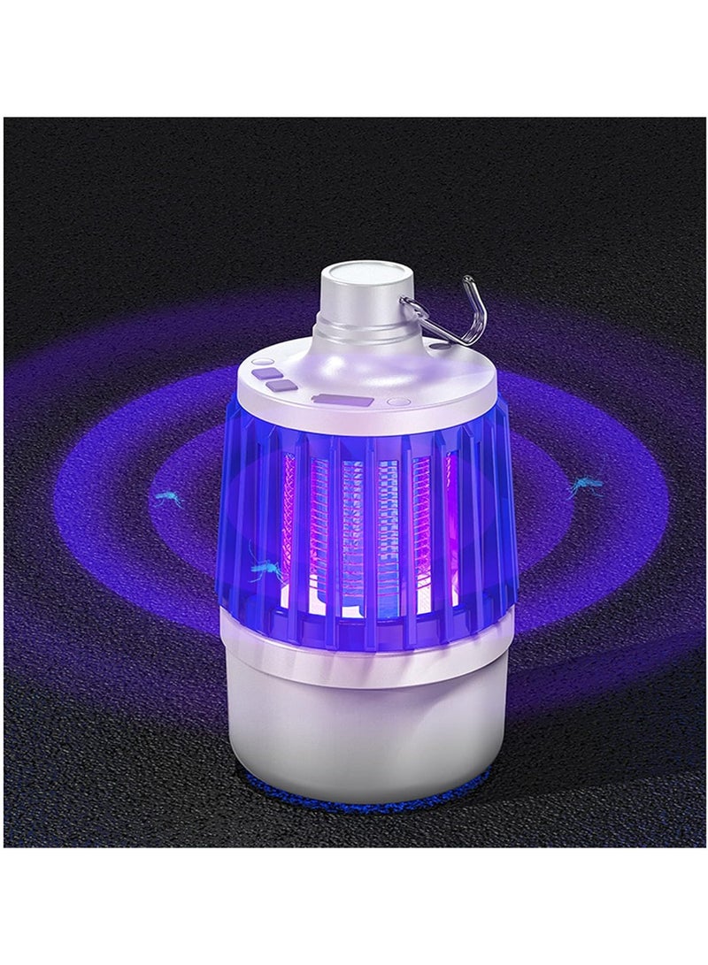 جهاز 2 في 1 لقتل البعوض والحشرات + مصباح LED قابل لإعادة الشحن عبر منفذ USB  (للاستخدام الداخلي والخارجي) - Image 4
