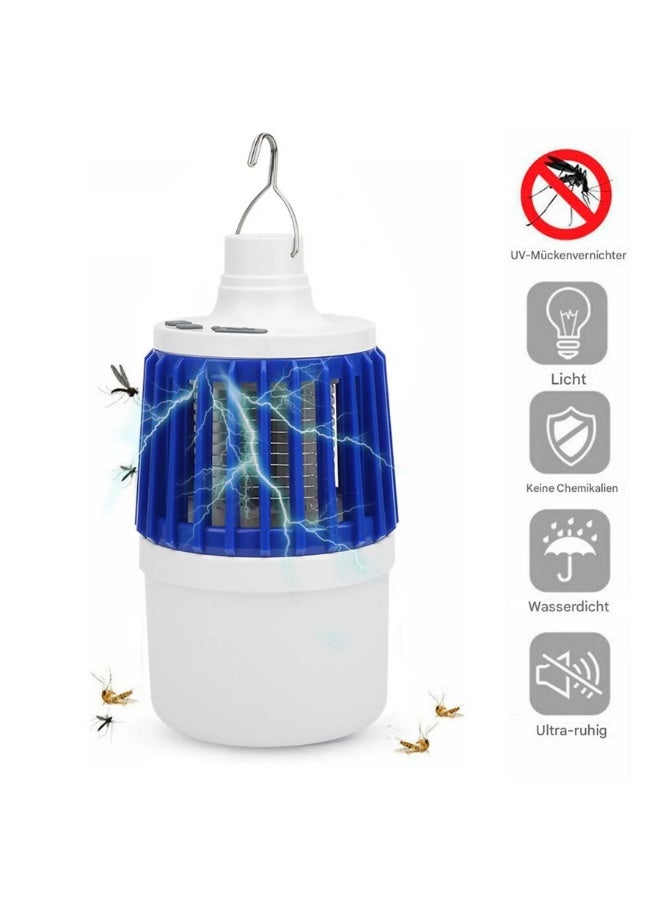 جهاز 2 في 1 لقتل البعوض والحشرات + مصباح LED قابل لإعادة الشحن عبر منفذ USB  (للاستخدام الداخلي والخارجي) - Image 5