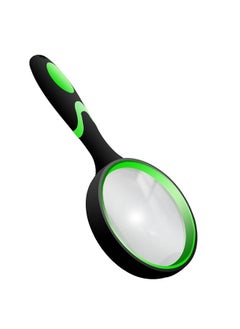 10X Shatterproof Magnifying Glass 10X Large Handheld Magnifying Glass For Seniors Kids 75Mm Magnifying Lens With Nonslip Rubber Handle Magnifier Glass For Reading Science Insect Hobby Observation