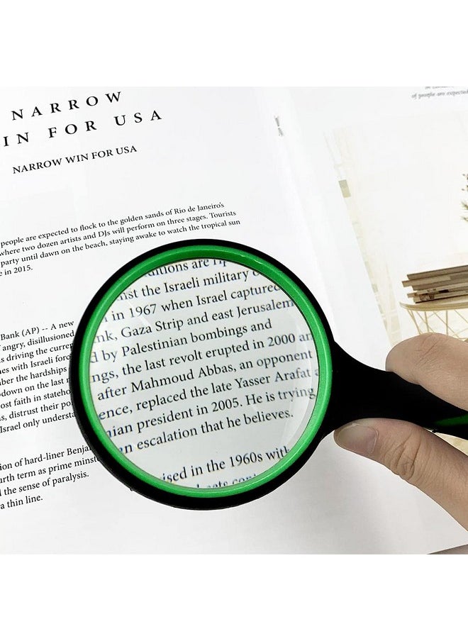 yuntop - 10X Shatterproof Magnifying Glass 10X Large Handheld Magnifying Glass For Seniors Kids 75Mm Magnifying Lens With Nonslip Rubber Handle Magnifier Glass For Reading Science Insect Hobby Observation - Image 1