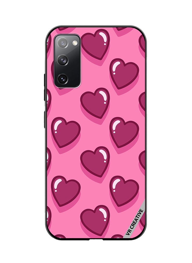 VR CREATIVE Protective Case Cover For Samsung Galaxy S20 FE 5G Lovely Hearts Design Multicolour - Image 1