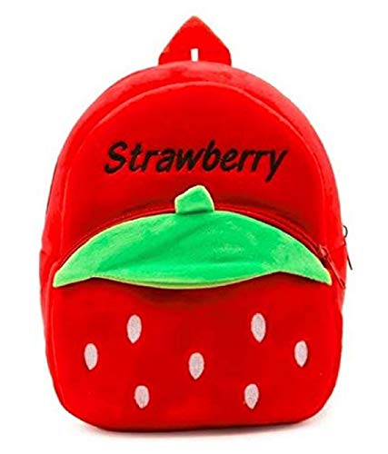 blue tree Cute Kids Backpack Toddler Bag Plush Animal Cartoon Mini Travel Bag for Baby Girl Boy 1-6 Years, Ideal for Gifting for Kids (Red-Strawberry) - Image 1