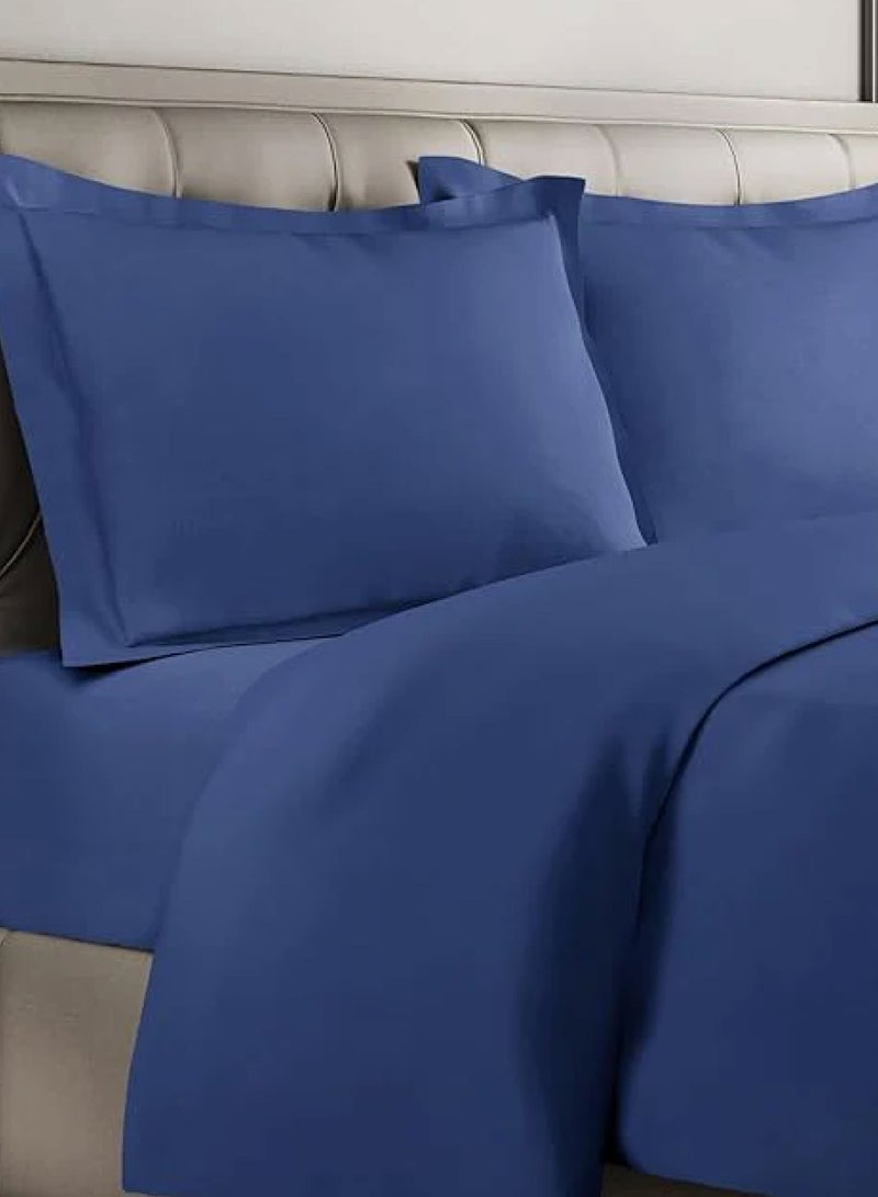 DrSleeep Duvet Cover + 2 pillow case 100% Viscose Derived from Bamboo Super King Navy Blue - Image 1