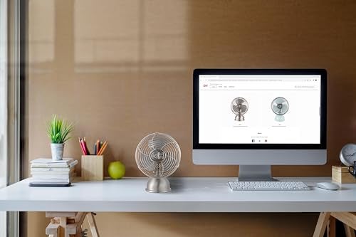 Good Housekeeping (92512) All-Metal USB-Powered 5" Oscillating Personal Fan (Brushed Nickel) - Image 5