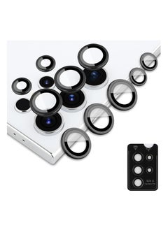 Film for Samsung Galaxy S24 Ultra Camera Lens Protector, 9H Tempered Glass & Ultra-Thin Aluminum Alloy Individual Lens Screen Protective Cover for S24 Ultra 5G 2024, Black  - Image 1