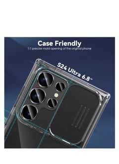 Film for Samsung Galaxy S24 Ultra Camera Lens Protector, 9H Tempered Glass & Ultra-Thin Aluminum Alloy Individual Lens Screen Protective Cover for S24 Ultra 5G 2024, Black  - Image 4