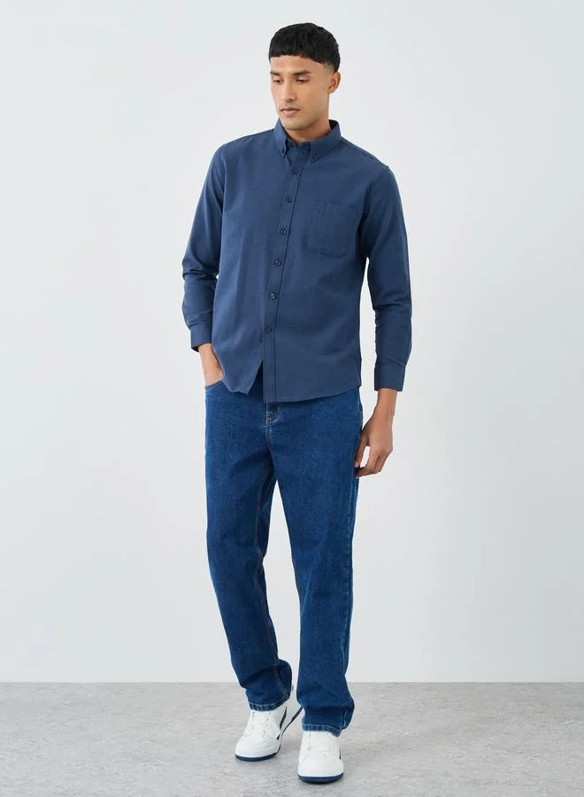 Styli Styli Regular Fit Buttoned Long Sleeve Shirt