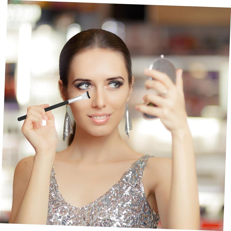 Black Makeup Brush Set 3pcs For Nose Contouring And Highlighting Soft Bristles - Image 3