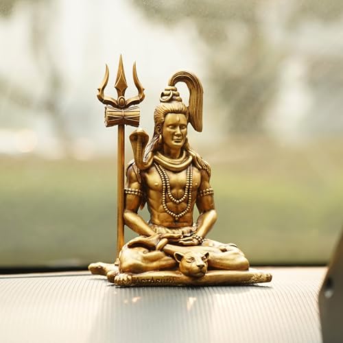 Artarium Shiva Murti Meditating Shivji Bholenath Mahadev Statue Lord Shiv Murti Shiv Padmasana Sitting Idol for Car Dashboard Gift for Diwali Maha Shivratri Housewarming (Meditating Shiva 4 Inch) - Image 3
