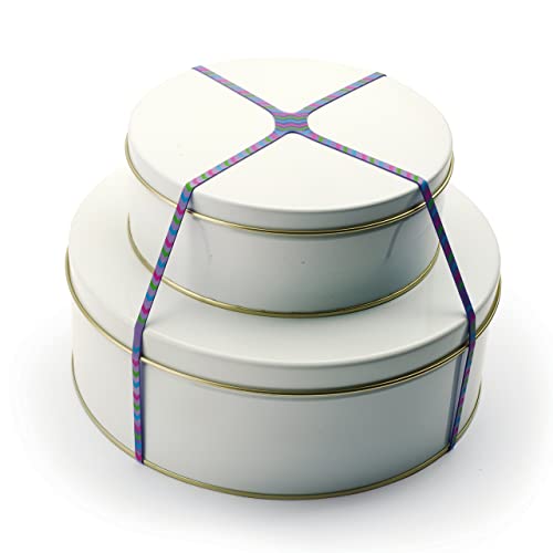 Alliance أربطة مطاطية غير لاتكس من أليانس رابر 07875 بريتيز 4-طرق، 8-1/2"، عبوة 3، أزرق، برتقالي، وأخضر ليموني - Image 5