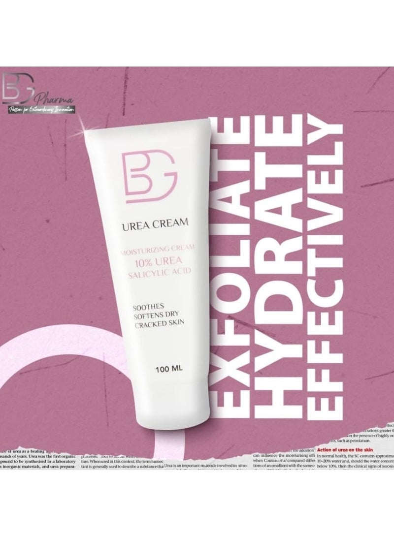 BG Urea Cream – Intensive Moisturizing & Repair Cream – Softens Rough, Dry & Cracked Skin – Nourishing Daily Skincare for Hands, Feet & Body – 100ml - Image 5