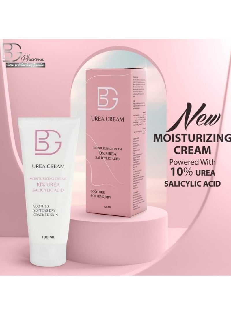 BG Urea Cream – Intensive Moisturizing & Repair Cream – Softens Rough, Dry & Cracked Skin – Nourishing Daily Skincare for Hands, Feet & Body – 100ml - Image 3