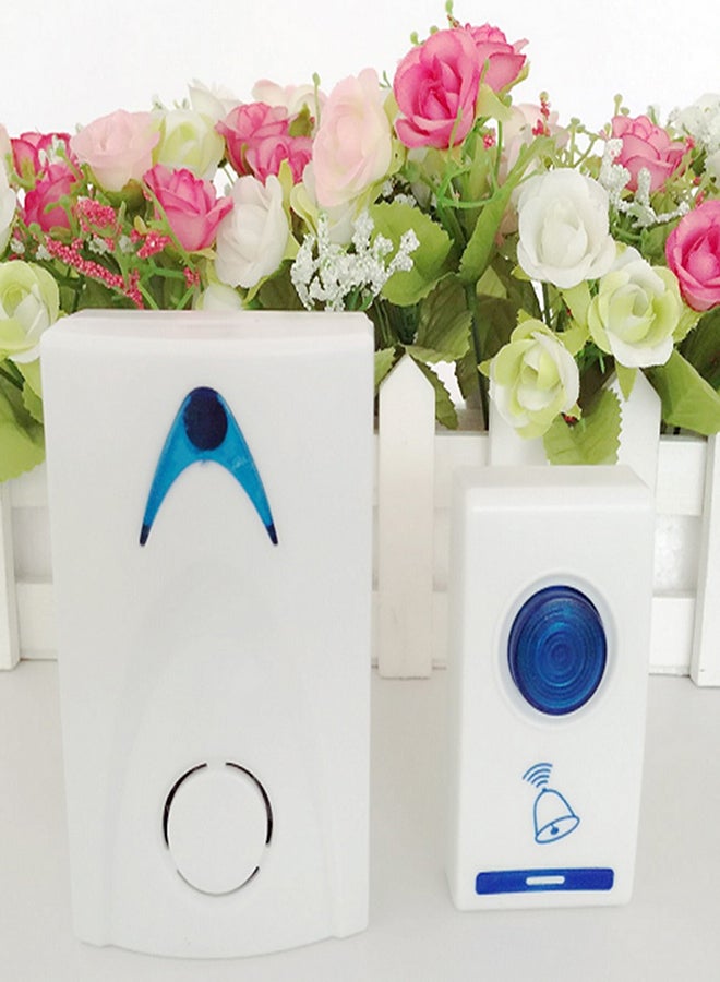 LED Wireless Chime Door Bell With Remote Control White/Blue - Image 2