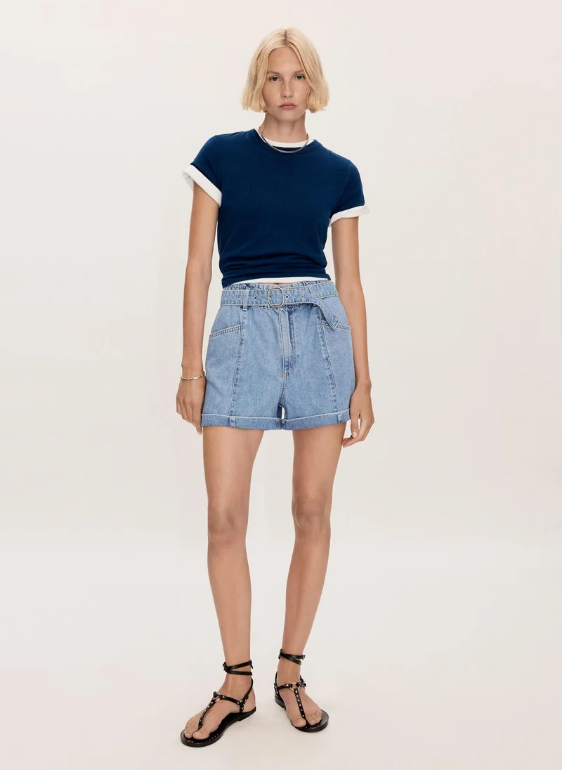 MANGO High Waist Shorts