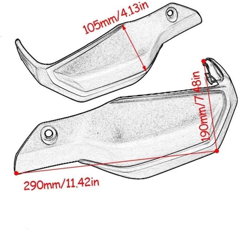 Vuzmode Motorcycle Handguard Shield for X-ADV 750 - Image 4